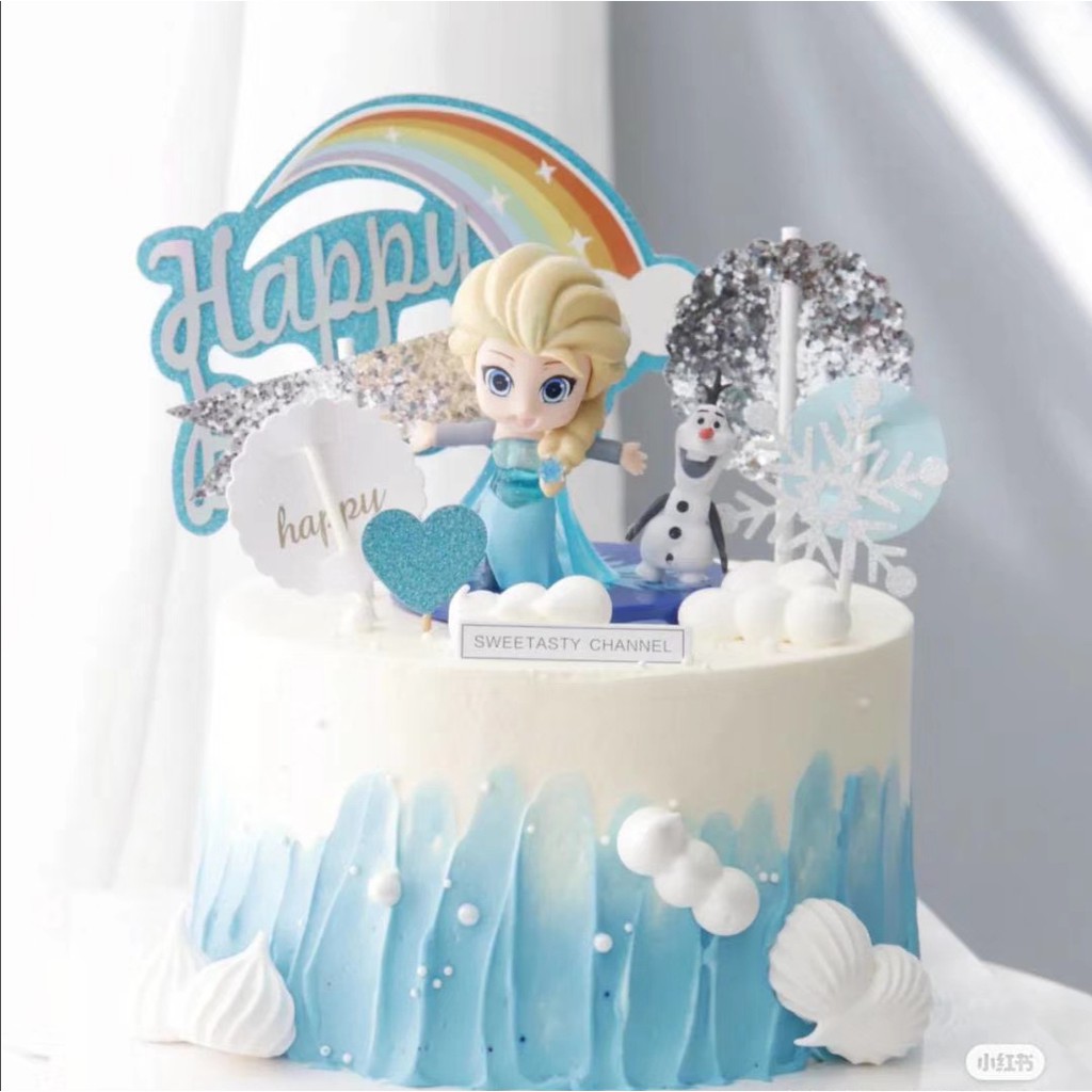 ภาพสินค้าตุ๊กตาเจ้าหญิง Frozen Anna Frozen 2 Cinderella Alice สําหรับตกแต่งเค้ก จากร้าน fashionfindins.th บน Shopee ภาพที่ 4