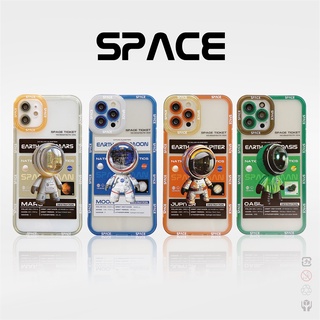 SPACE astronaut for iPhone 13 Pro max 11/12 Pro Max Soft shell is resistant to fall XS XR XSMAX 7plus 8plus เคส iPhone