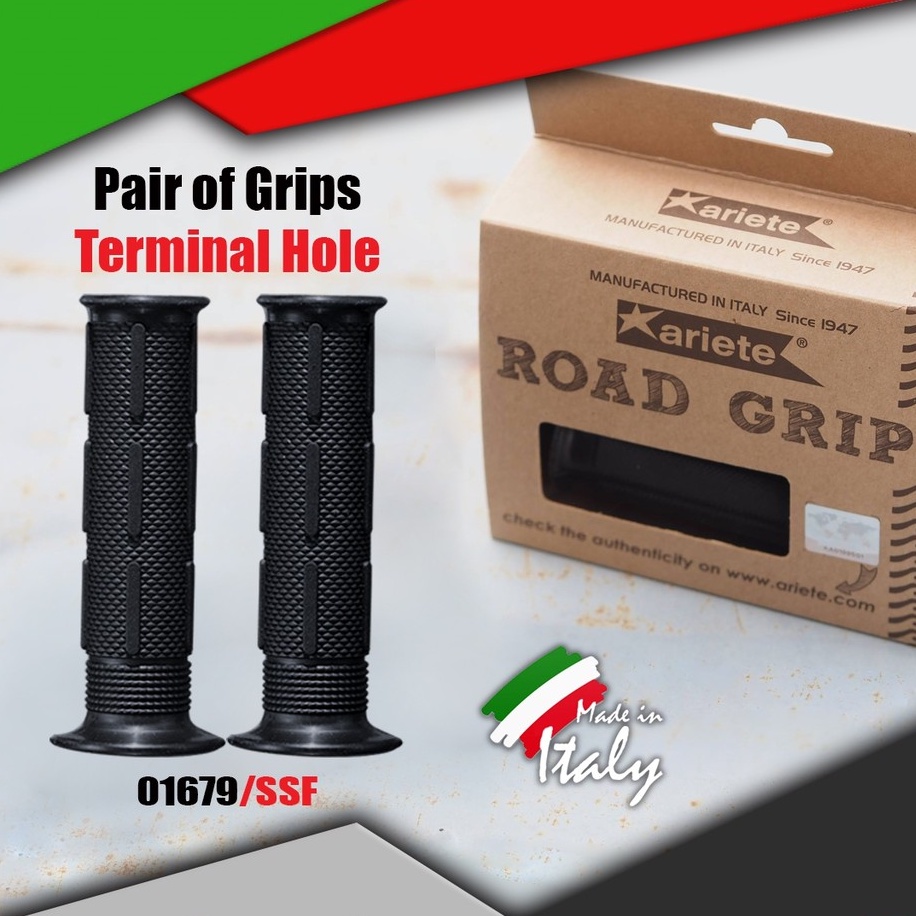 ของแท้-ปลอกแฮนด์-ariete-pair-of-grip-terminal-hole-อิตาลี