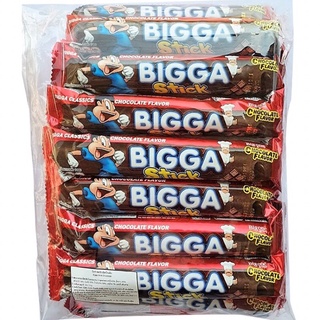 ขนม BIGGA รสช็อกโกเเลต  เเพ็คละ24ซอง นำเข้าจากมเลเซีย