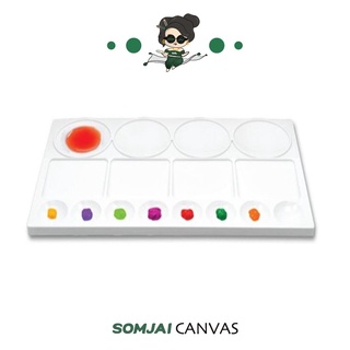 Somjai selected จานสี 16 ช่อง จานใส่สี จานสี รุ่น #YM-1601