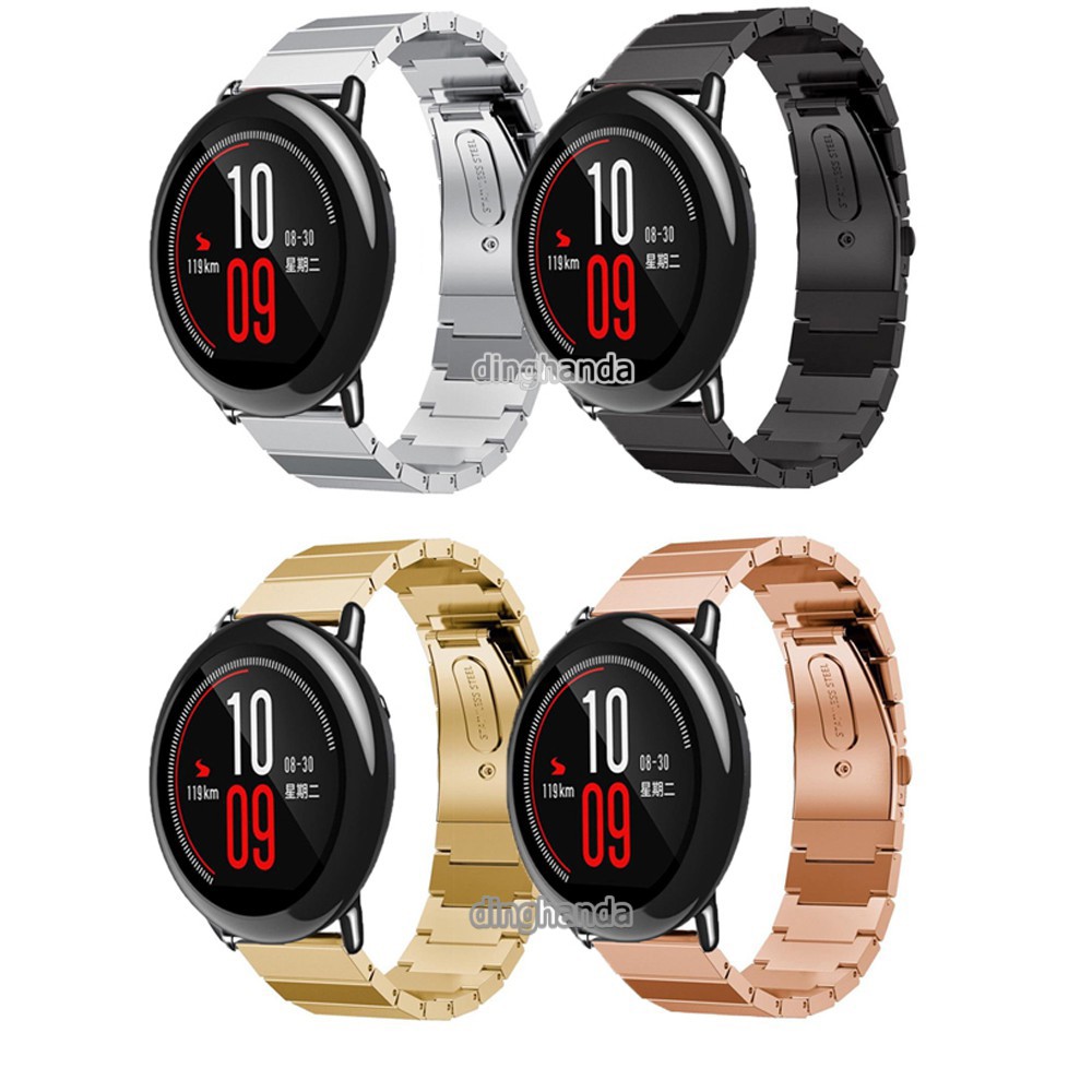 สายสเตนเลสสตีลสายยาว-22-มมสำหรับนาฬิกาสมาร์ทของ-huami-amazfit-pace