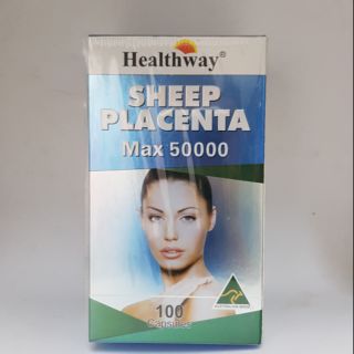 สินค้า รกแกะ Healthway Sheep Placenta Max 50000 (1กระปุก 100เม็ด)