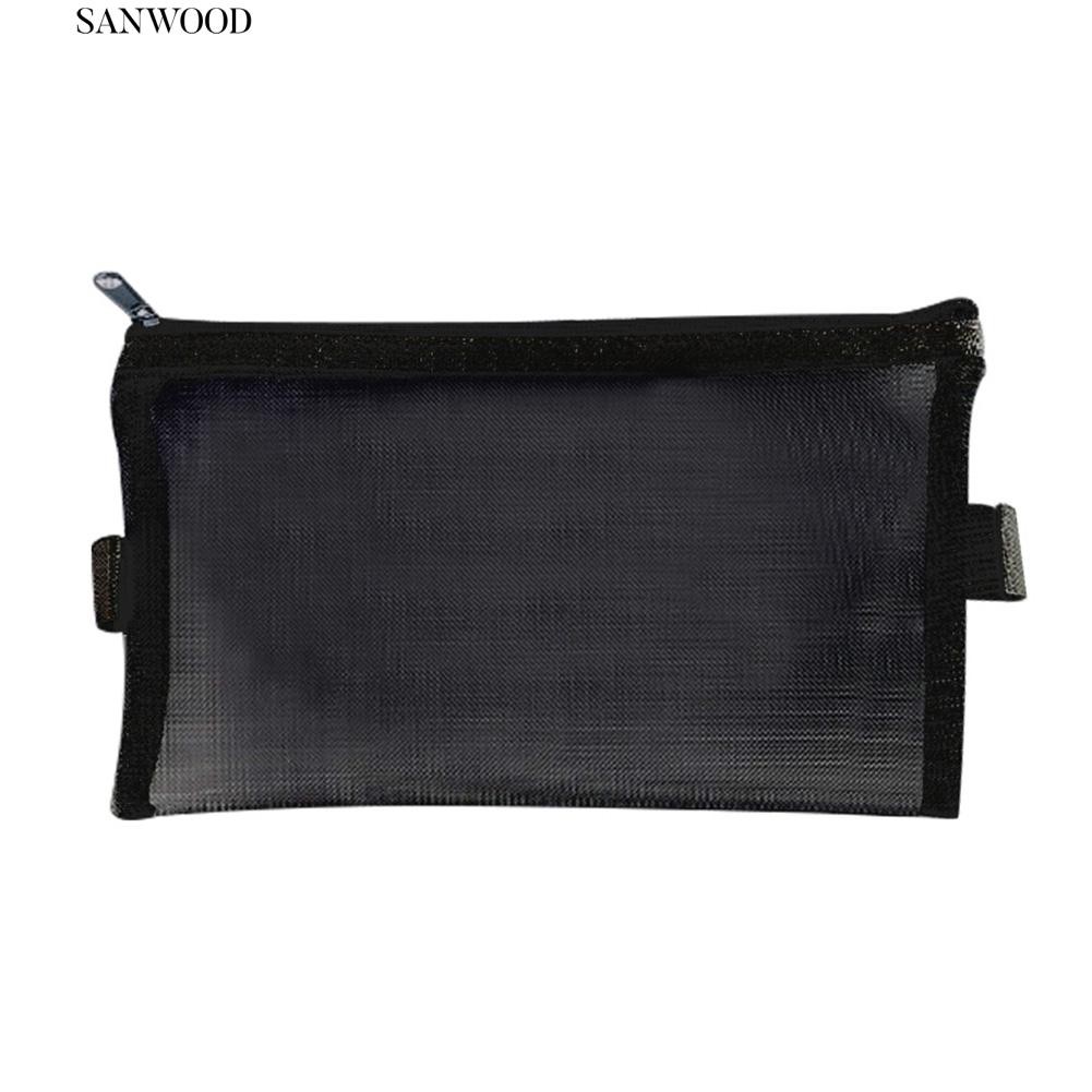 ภาพสินค้าตาข่ายซิปนักเรียนปากกาดินสอกรณีแต่งหน้าเครื่องสำอางถุงเก็บกระเป๋า จากร้าน sanwood.th บน Shopee ภาพที่ 1