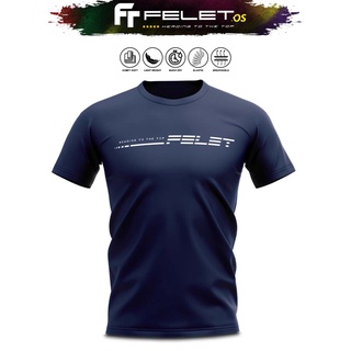 Felet FT Dry 1.0 เสื้อเชิ้ตแบดมินตัน ธรรมดา สําหรับทุกเพศ - สีกรมท่า