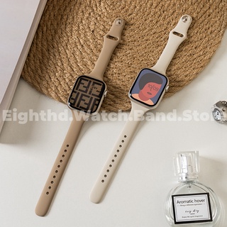 สายนาฬิกาข้อมือซิลิโคน สําหรับ Apple Watch Series 8 Ultra 7 6 SE 5 4 3 2 1 iWatch ขนาด 49 มม. 41 มม. 45 มม. 44 มม. 42 มม. 40 มม. 38 มม.