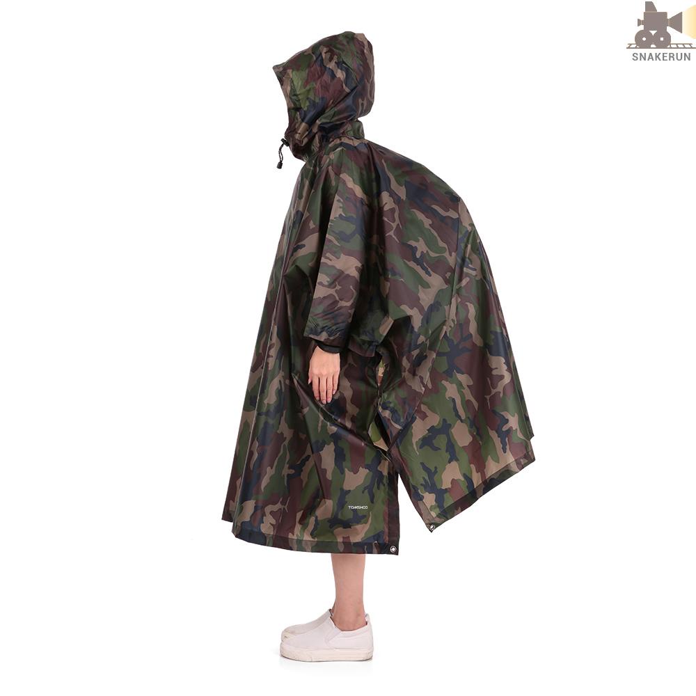 ภาพสินค้าSnakerun TOMSHOO Multifunctional Lightweight Raincoat with Hood Hiking Cycling Rain Cover Poncho Rain Coat Outdoor Camping Tent Mat จากร้าน snakerrun.th บน Shopee ภาพที่ 3