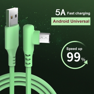 สายเคเบิลชาร์จเร็ว 5A Type C สําหรับ Android and iPhone USB-C สายแบบหักมุม สําหรับ Android และ iPhone