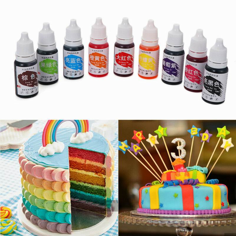 ภาพหน้าปกสินค้าColor Pigment Edible Cake 1PC Food Macaron Coloring Ingredients Cream 10ML Baking Cake Edible Pigment Fondant