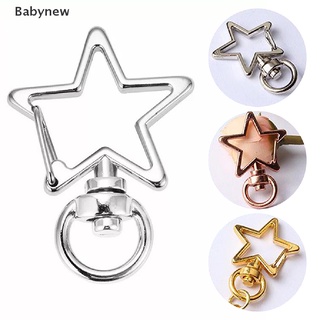 &lt;Babynew&gt; 10pcs New Star Hollow Key Chain Key Ring keychain DIY Accessories Lobster Clasp On