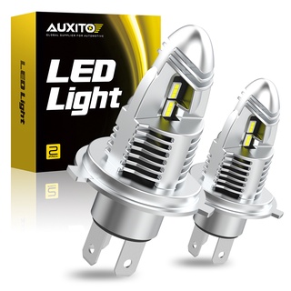 Auxito หลอดไฟหน้า LED H4 9003 12000LM ไร้สาย 6000K HB2 สว่างมาก ขนาดเล็ก สีขาว สําหรับรถยนต์ รถจักรยานยนต์ 2 ชิ้น