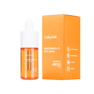 Cathy Doll ไวท์ทามินซีสปอทเซรั่ม. 30ml ปูไปรยา (บํารุงผิวหน้า,เซรั่ม,เซรั่มวิตซี) เซรั่มหน้าวาว หน้าเงา ผิวกระจก