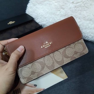 COACH 78229 FOLDOVER WRISTLET IN SIGNATURE CANVAS