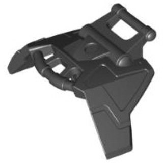 Lego part (ชิ้นส่วนเลโก้) No.92223 Hero Factory Armor with Angled Bar on Top and Straight Bar on Bottom