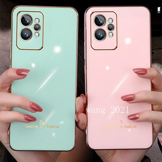 2022 New Phone Case เคส Realme GT 2 Pro / GT Master Edition Casing Electroplating Straight Edge Protective Silicone Soft Back Cover เคสโทรศัพท