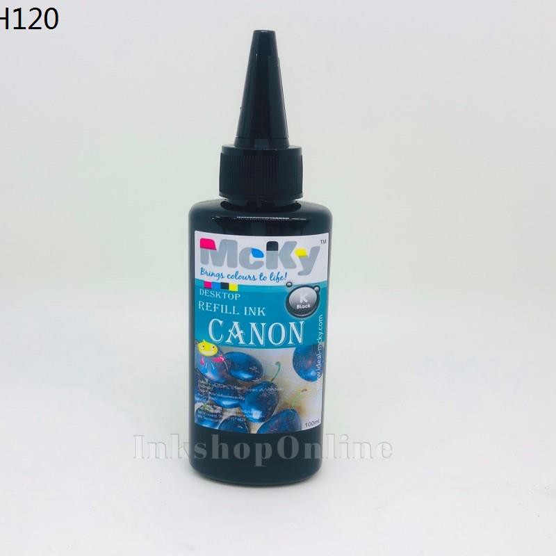 หมึกเติม สำหรับcanon ยี่ห้อ Mcky ขนาด100 ml.(ขวดแบน) | Shopee Thailand