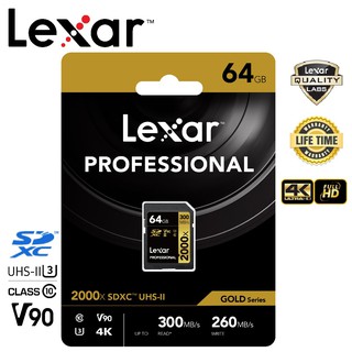 ภาพหน้าปกสินค้าLexar 64GB SDXC Professional 2000x (300MB/s) ซึ่งคุณอาจชอบสินค้านี้