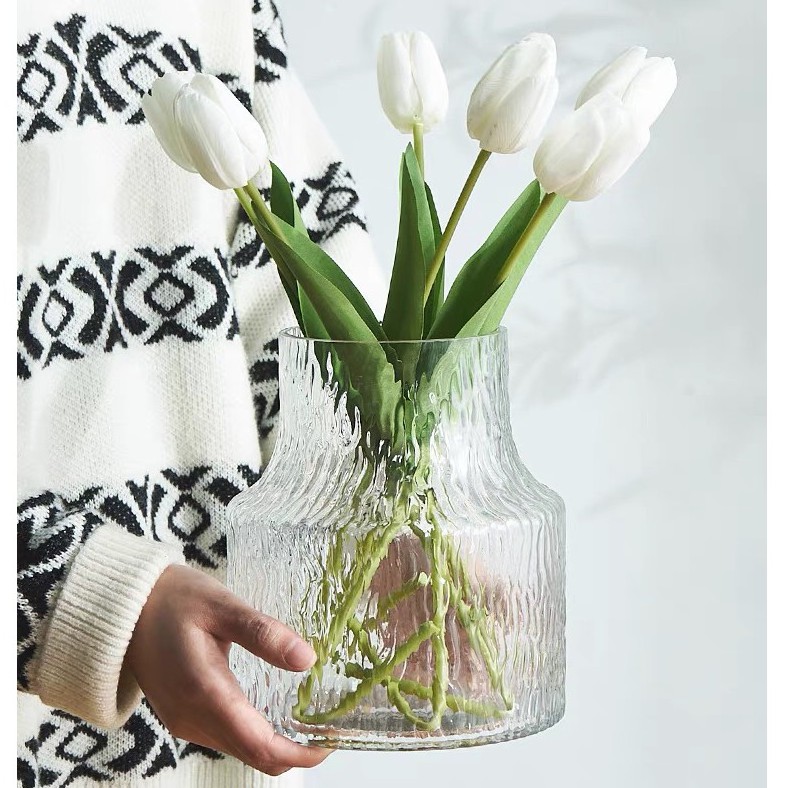 ภาพหน้าปกสินค้าพร้อมส่ง［Becky home shop］แจกันดอกไม้ Premium vase แก้วโปร่งใสแจกันยุโรปห้องนั่งเล่นที่เรียบง่ายตกแต่ง จากร้าน sevenpill บน Shopee