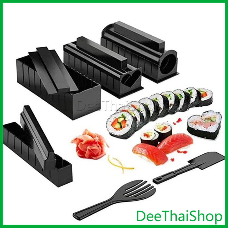 deethai-แม่พิมพ์-ทำซูชิ-แม่พิมพ์คุณภาพดี-ตัวช่วยของแม่บ้าน-แม่พิมพ์ทำซูชิ-sushi-mold-set