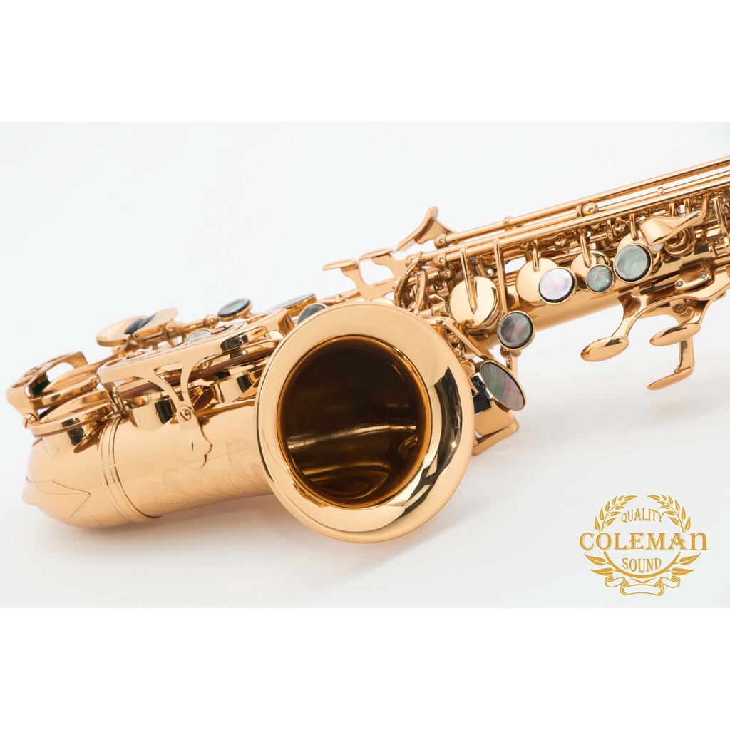 แซกโซโฟน-saxophone-curved-soprano-coleman-cl-330s-gold-lacquered