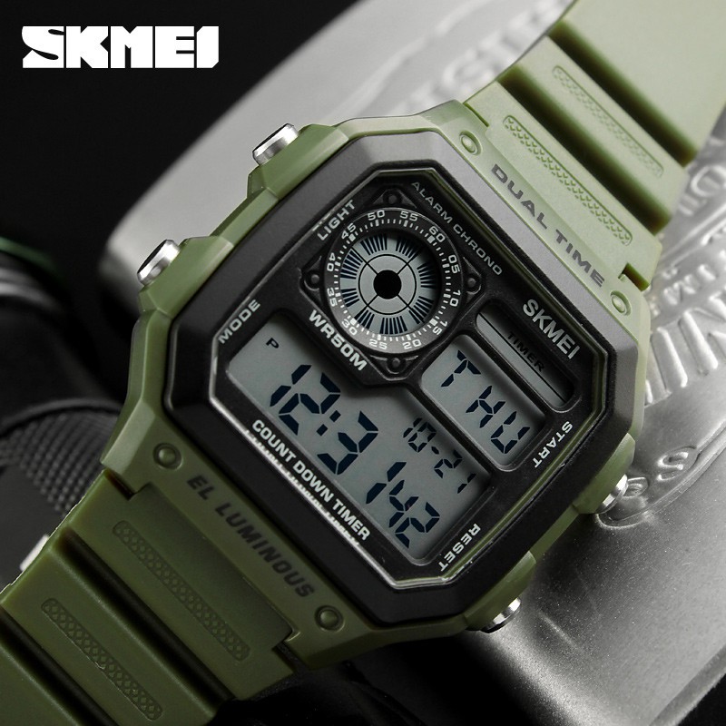 skmei-นาฬิกาข้อมือดิจิทัล-led-สาย-pu-กันน้ํา-อเนกประสงค์-สําหรับผู้ชาย