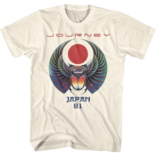 [100% Cotton] เสื้อยืดแขนสั้นลําลอง พิมพ์ลายวงร็อค Journey Scarab Beetle Japan 1981 สําหรับผู้ชาย