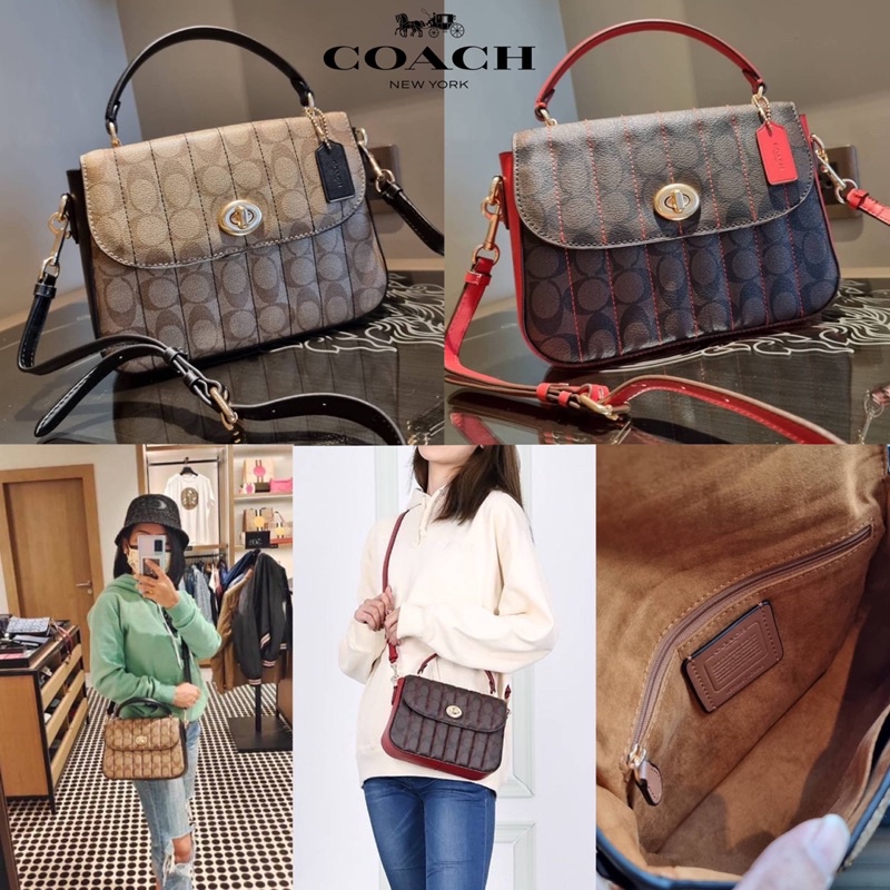 COACH C5645 MARLIE TOP HANDLE SATCHEL IN SIGNATURE CANVAS WITH QUILTING Shopee Thailand