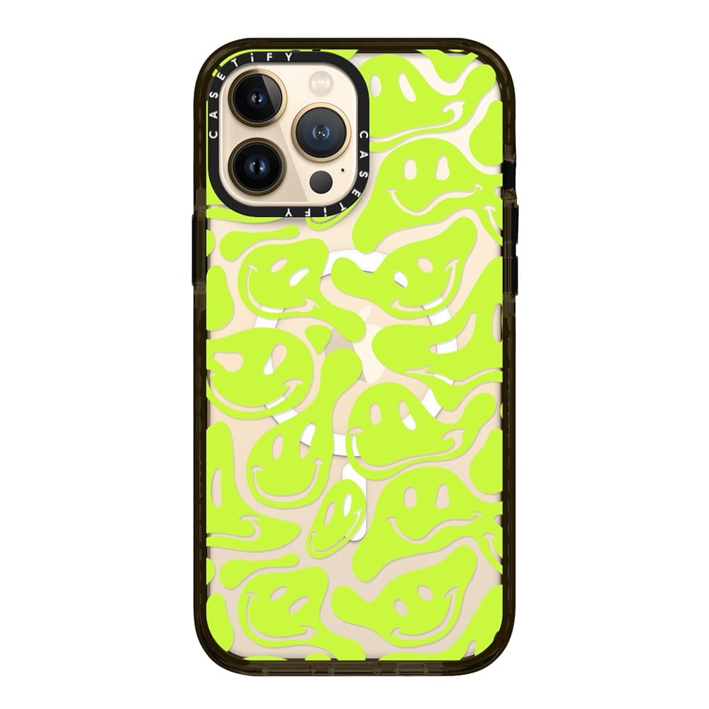 casetify-acid-smiles-neon-green-13-pro-max-compatible-impact-case-สี-black-13pm-สินค้าพร้อมส่ง