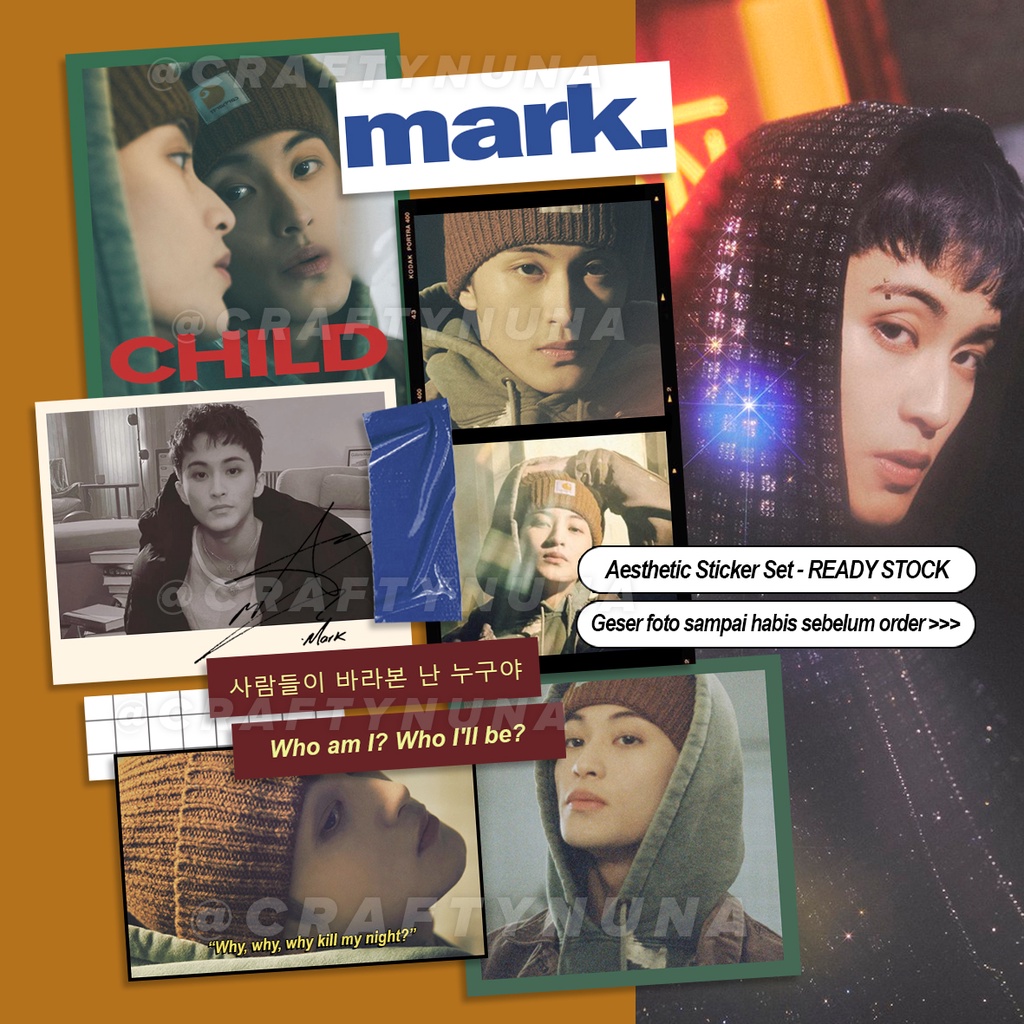 jaehyun-forever-only-aesthetic-moodboard-sticker-set-sticker-kpop-nct-127-dream-lab-mark-ตกแต่งเด็ก