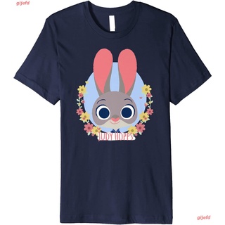 New Disney Zootopia Judy Hopps Spring Wreath Premium T-Shirt เสื้อยืด ดพิมพ์ลาย ดผ้าเด้ง คอกลม cotton แฟชั่น sale Unisex