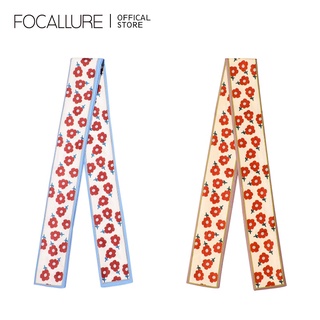 Focallure ผ้าพันคอผ้าไหมสไตล์วินเทจ