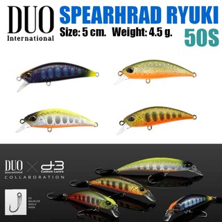 DUO SPEARHEAD RYUKI 50S 3D Single Hook ขนาด 5 cm. เหยื่อปลอม เหยื่อตกปลา เหยือ เหยื่อจม เหยื่อดำลึก