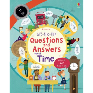 DKTODAY หนังสือ USBORNE LIFT-THE-FLAP Q&amp;A ABOUT TIME (AGE 5+)