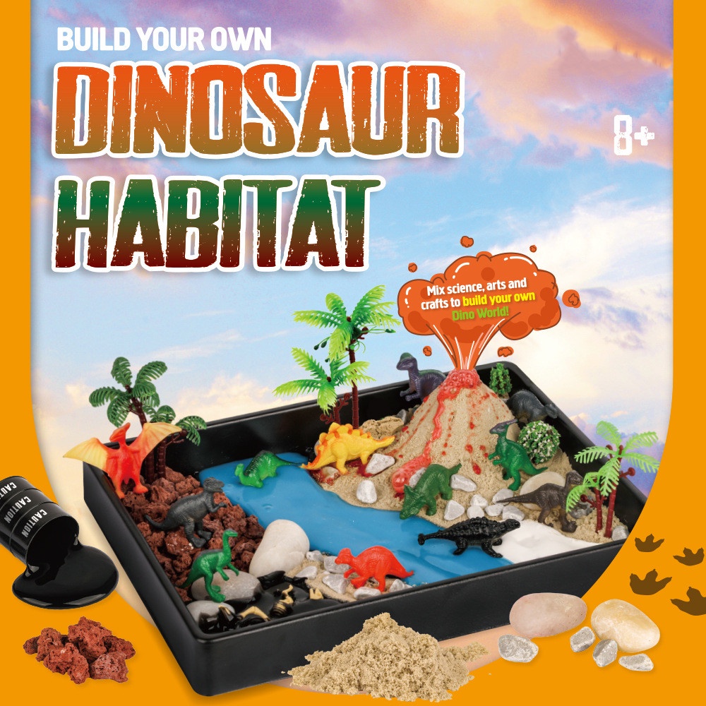 dinosaur-habitat-ของเล่นจำลองโลกไดโนเสาร์-จำลองโลกไดโนเสาร์-ภูเขาไฟปะทุ-แถมโมเดลไดโนเสาร์-12ชนิด-เรียนรู้วิทยาศาสตร์