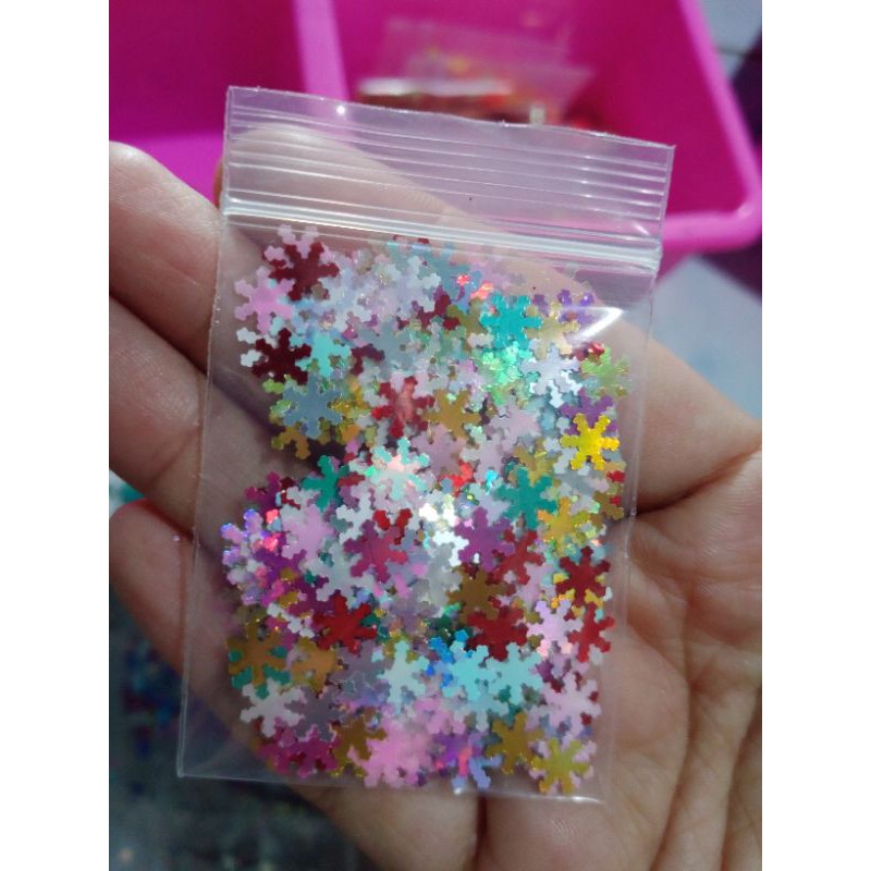 รหัสสีที่-16-กลิตเตอร์-เกล็ดหิมะ-ถุงละ10บาท-ขั้นต่ำ-5ถุงนะค่ะ