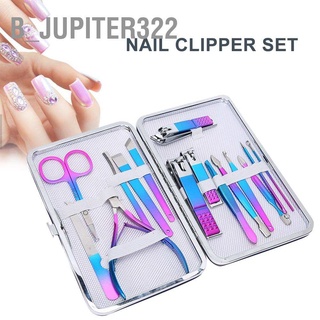 B_Jupiter322 ชุดกรรไกรตัดเล็บ คิ้ว ผิวที่ตายแล้ว (7023D) 15 ชิ้น