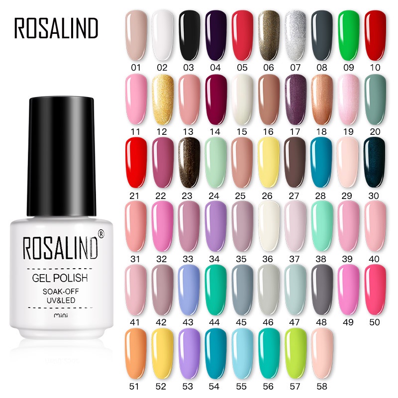 rosalind-nail-polish-mini-nail-gel-polish-glass-bottle-colorful-selection