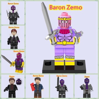 ของเล่นตัวต่อ ตุ๊กตา Marvel Captain America Baron Zemo สําหรับเด็ก