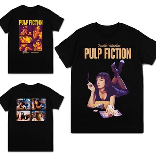 Vintage Pulp Fiction T Shirt Men Cotton Mia Wallace Tshirt Quentin Tarantino Tee Top Short Sleeved Streetwear T-shirt Me