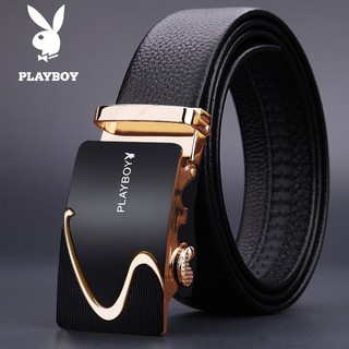 ภาพหน้าปกสินค้าPLAYBOY เข็มขัดหนังนิ่มสองด้านเกรดพรีเมียม  หัวเข็มขัautolocking ที่เกี่ยวข้อง