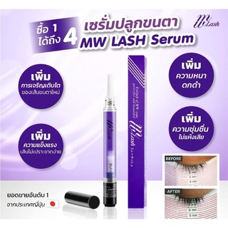 MW Lash Eyelash serum.เซรั่มบำรุงขนตาปลูกขนตาขนคิ้วเห็นผลใน 2สัปดาห์มี อย คิดค้นโดยนายแพทย์ผู้เชี่ยวชาญด้านขนตาจากญีปุ่น