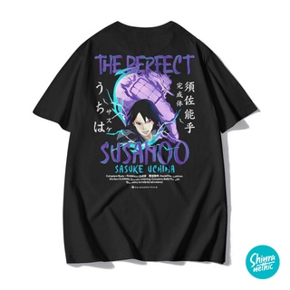 เสื้อยืดโอเวอร์ไซส์เสื้อยืด พิมพ์ลายการ์ตูนอนิเมะนารูโตะ The Perfect Susanoo Uchiha SasukeS-3XL