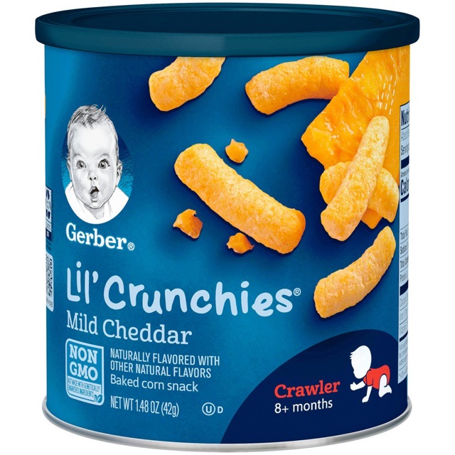 new-gerber-lil-crunchies-baked-corn-snack-mild-cheddar-1-48-oz