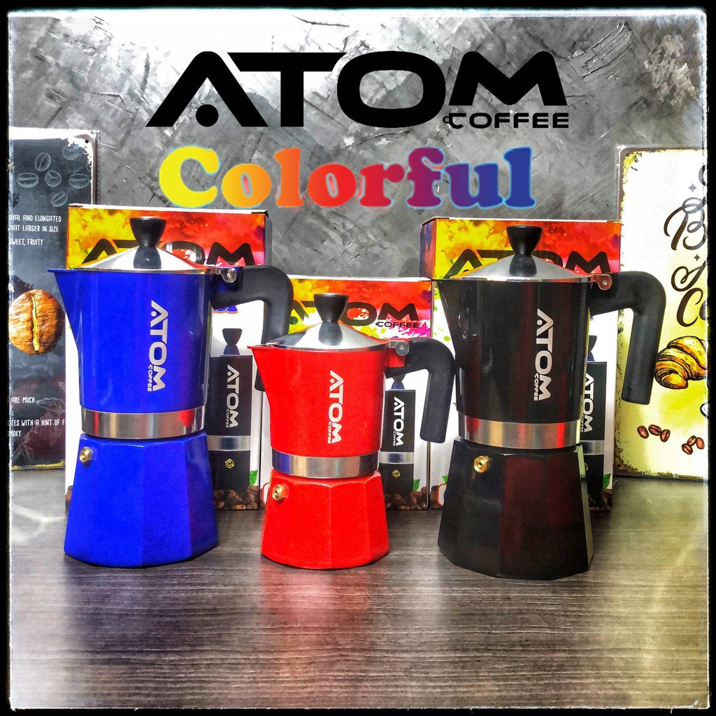 moka-pot-atom-coffee-รุ่น-colorful-3-และ-6-cup-คุณภาพเดียวกับของอิตาลี-กล้าท้าชน-รับประกันคุณภาพ-แบรนด์คนไทยอันดับ-1