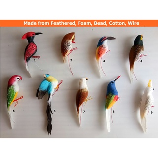 โมเดลนก สำหรับตกแต่งบ้านและสวน Natures Masterpiece: Lifelike Bird Replica Handcrafted with Feathers and Foam #4