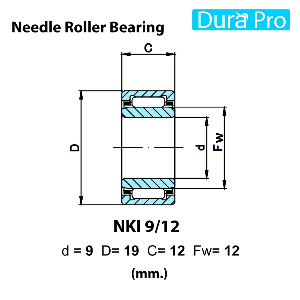 nki9-12-nki9-16-nki10-16-nki10-20-nki12-16-nki12-20-ตลับลูกปืนเม็ดเข็ม-nki-needle-roller-bearing-n-k-i-โดย-dura-pro