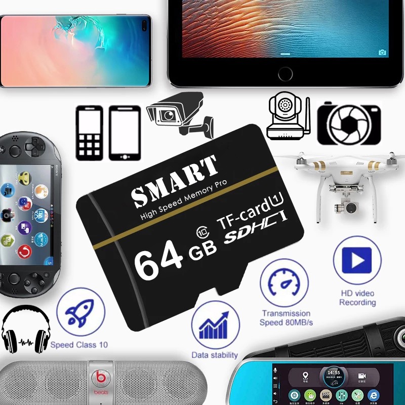 ภาพหน้าปกสินค้าเมมโมรี่การ์ด ไมโครเอสดี การ์ด Micro SD Ultra Class10 SDHC TF Card 32GB 64GB Memory Card 100MB/S (อ่าน) ความเร็วสูง จากร้าน smart_mate บน Shopee