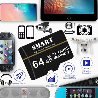 ภาพขนาดย่อของภาพหน้าปกสินค้าเมมโมรี่การ์ด ไมโครเอสดี การ์ด Micro SD Ultra Class10 SDHC TF Card 32GB 64GB Memory Card 100MB/S (อ่าน) ความเร็วสูง จากร้าน smart_mate บน Shopee