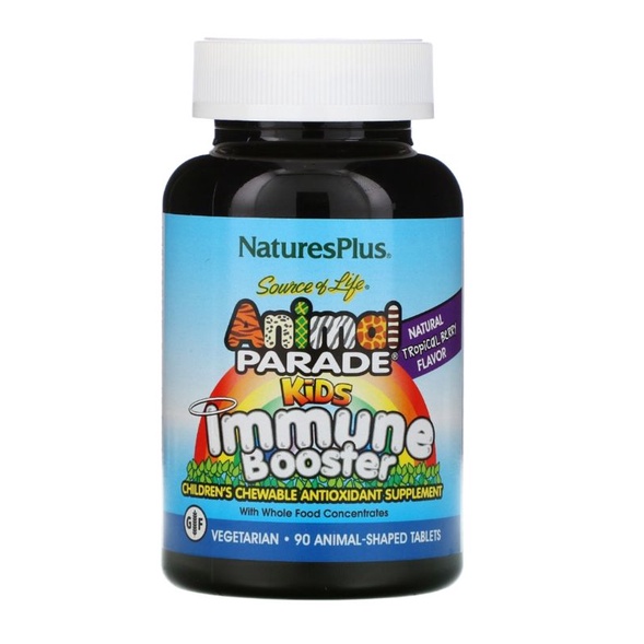 วิตามินเด็ก-natures-plus-animal-parade-immune-booster-วิตามินกระตุ้นภูมิคุ้มกันสำหรับเด็ก-แบบเคี้ยว-90-เม็ด-naturesplus