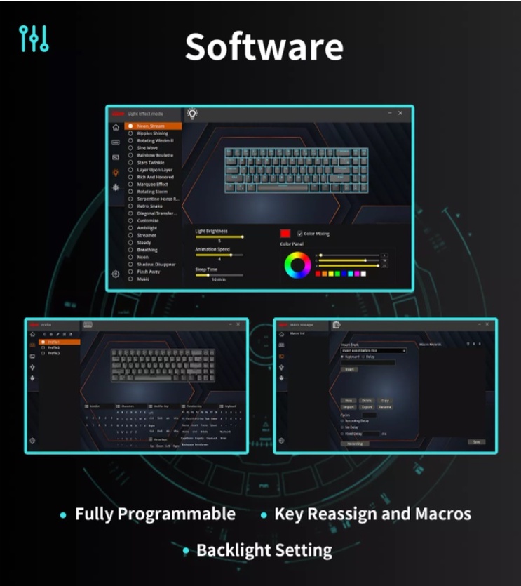 คีย์บอร์ดไร้สาย Royal Kludge RK92 Mechanical Keyboard | 3 Mode ...